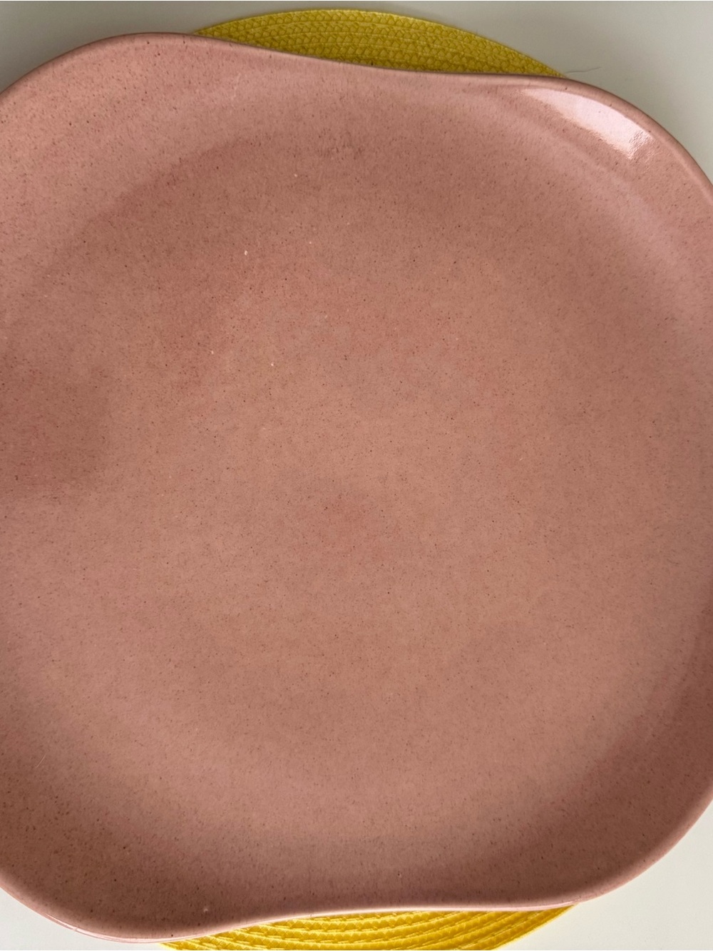 Vintage Russel Wright for Steubenville American Modern Sq Platter Coral Speckled